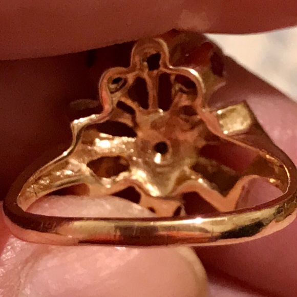 ❌❌❌SOLD ❌❌❌RUBIES AND DIAMOND 14 KT ROSE GOLD RING - Picture 15 of 16